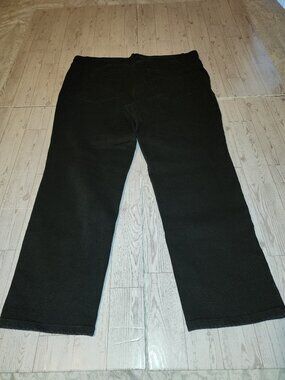 Time and Tru Women's Black Straight Leg Pants XXXL (22) Pull-On Stretch Comfort